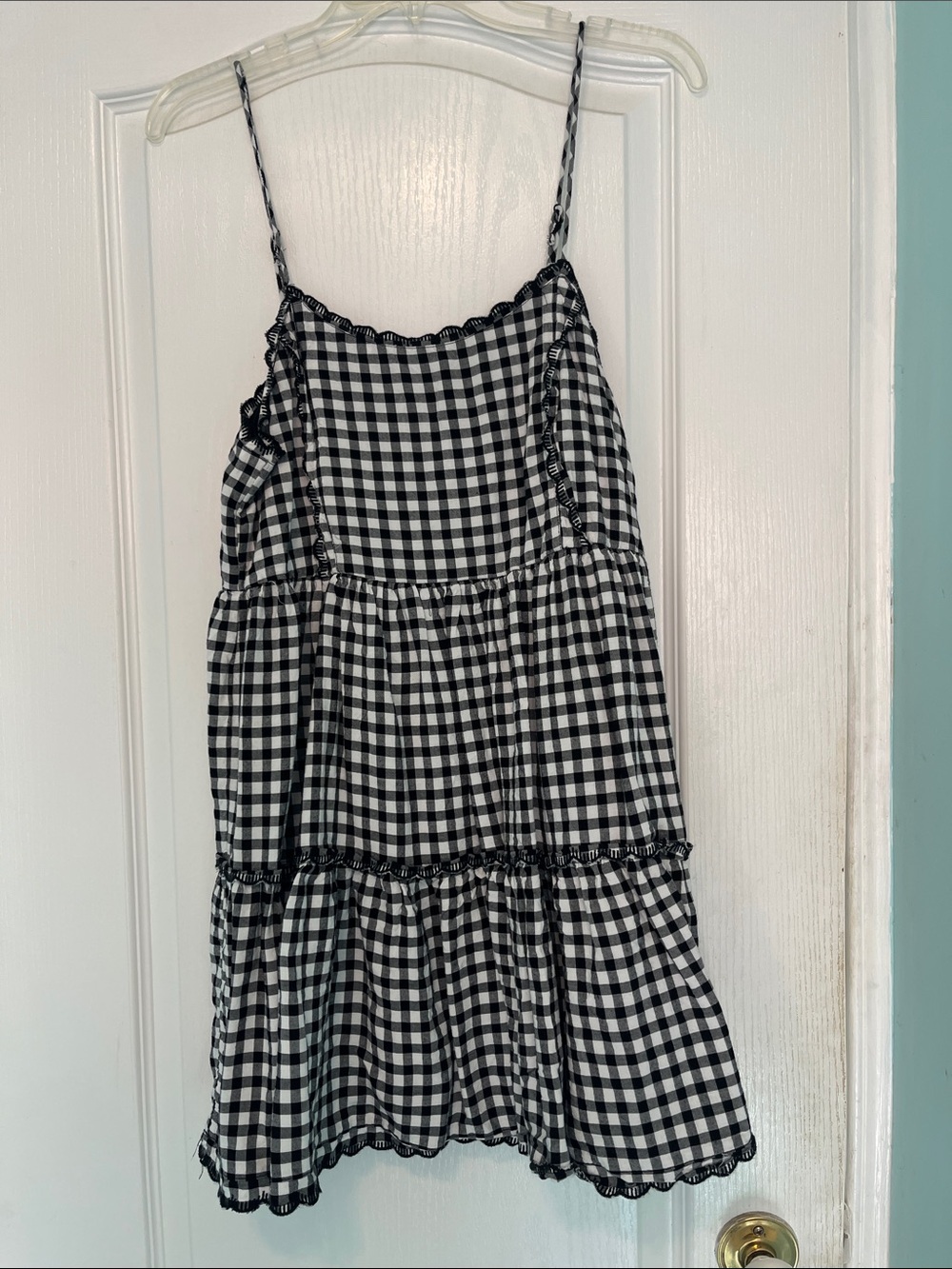 Urban Outfitters Black and White Gingham Mini Dress